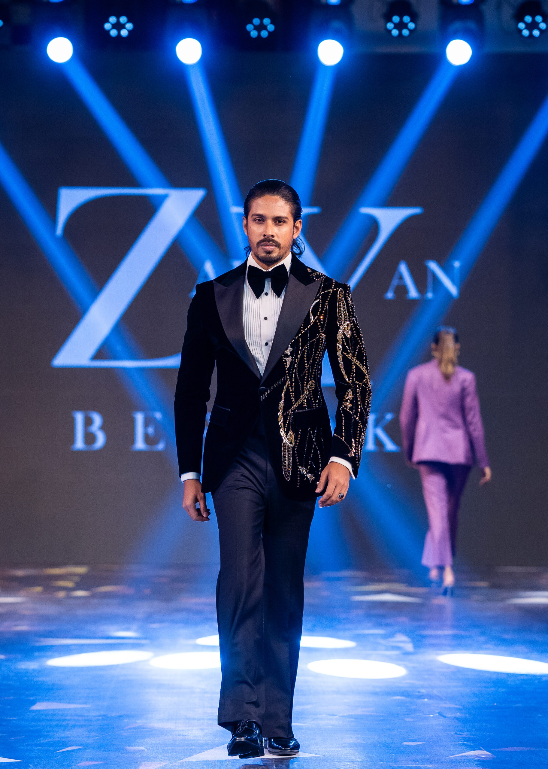 Bespoke Black Tuxedo – Hand Embroidered Detail